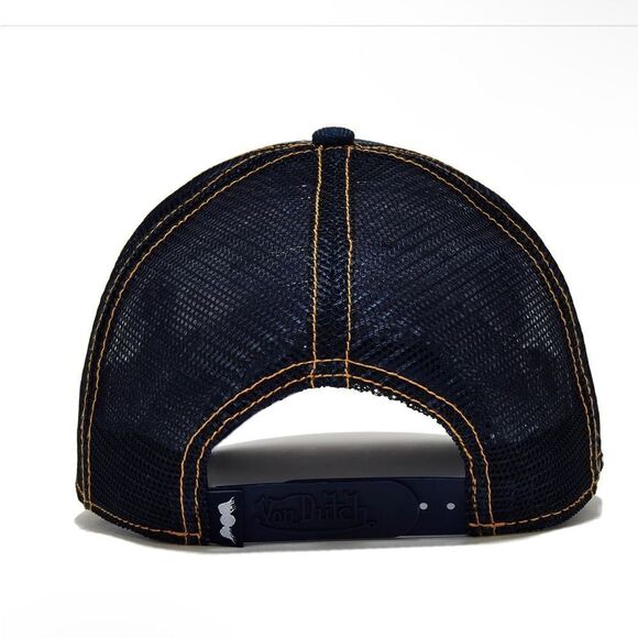 NWT Von Dutch rhinestone logo denim trucker hat Y2K - Picture 2 of 11